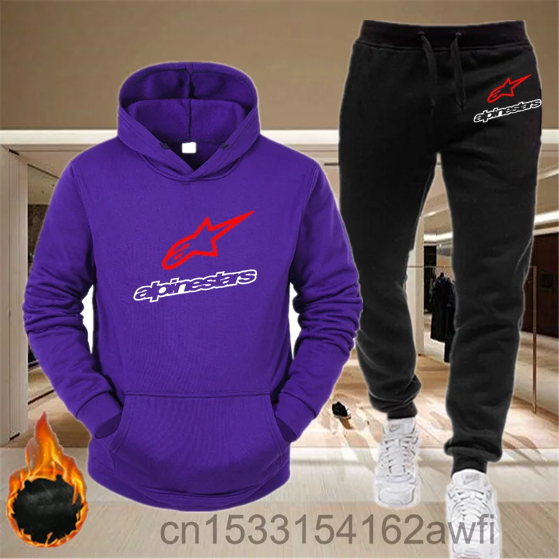 

2020 Autumn Winter Hot Brand Two Pieces Sets Thick hoodies Tracksuit Men/women Sportswear Gyms Fitness Training Sweatshirts