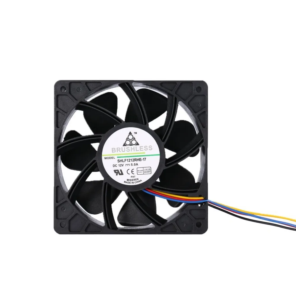 LESHP 7500 об/мин DC12V 5.0A Майнер охлаждающий вентилятор для Antminer Bitmain S7 S9 4-контактный разъем бесщеточный Замена охладитель низкая Шум