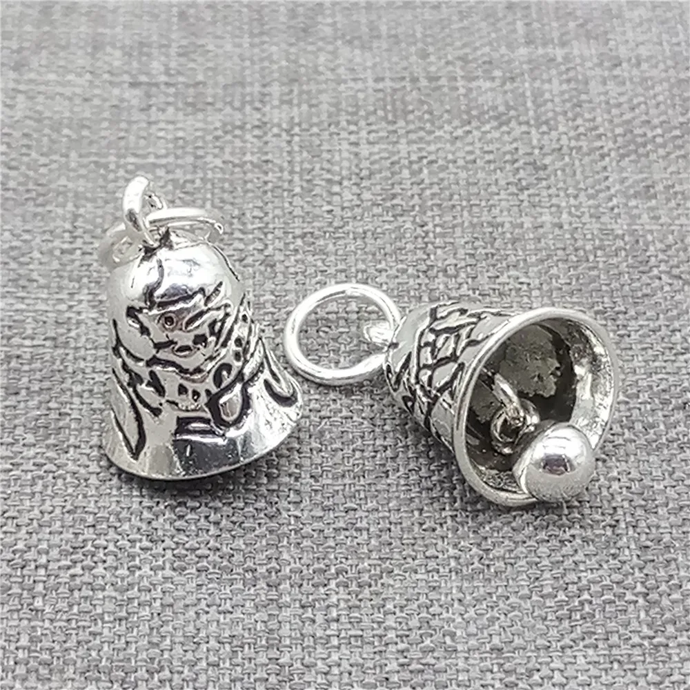 

2pcs of 925 Sterling Silver Dragon Bell Style Charms for Bracelet Necklace