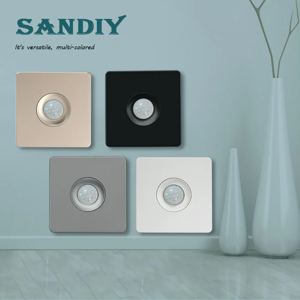 Беспроводной утопленный настенный переключатель с пассивным инфракрасным