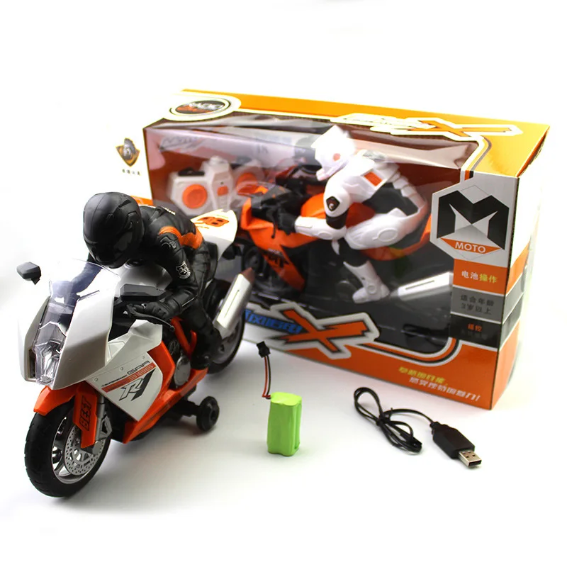 

motor bike toys remote control car motorcycle with light music rotating children electric toys children's day gift