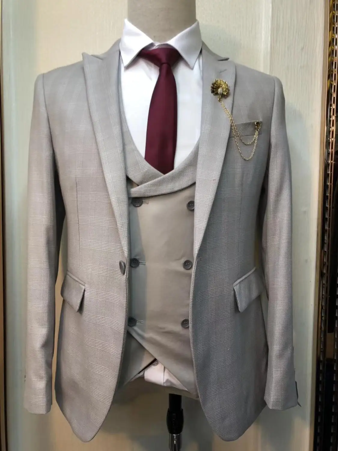 Мужские смокинговые костюмы 2019 свадебные для мужчин мужские terno slin с брюками 3