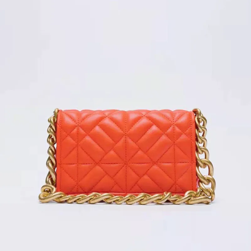 

2021 Branded Women's Shoulder Bags Thick Chain Quilted Shoulder Purses And Handbag Women Clutch Bags Ladies Hand Bag