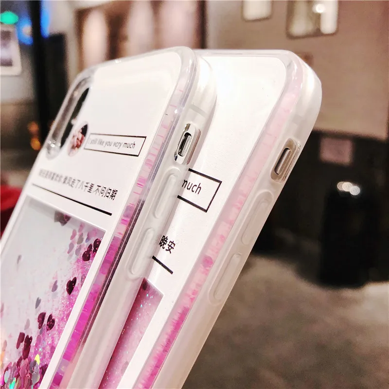 Luxury Glitter Liquid Sand Quicksand Star Case For iPhone Xr XS Max dialogue Capa Fundas 7 8 6 6s Plus X Coque |