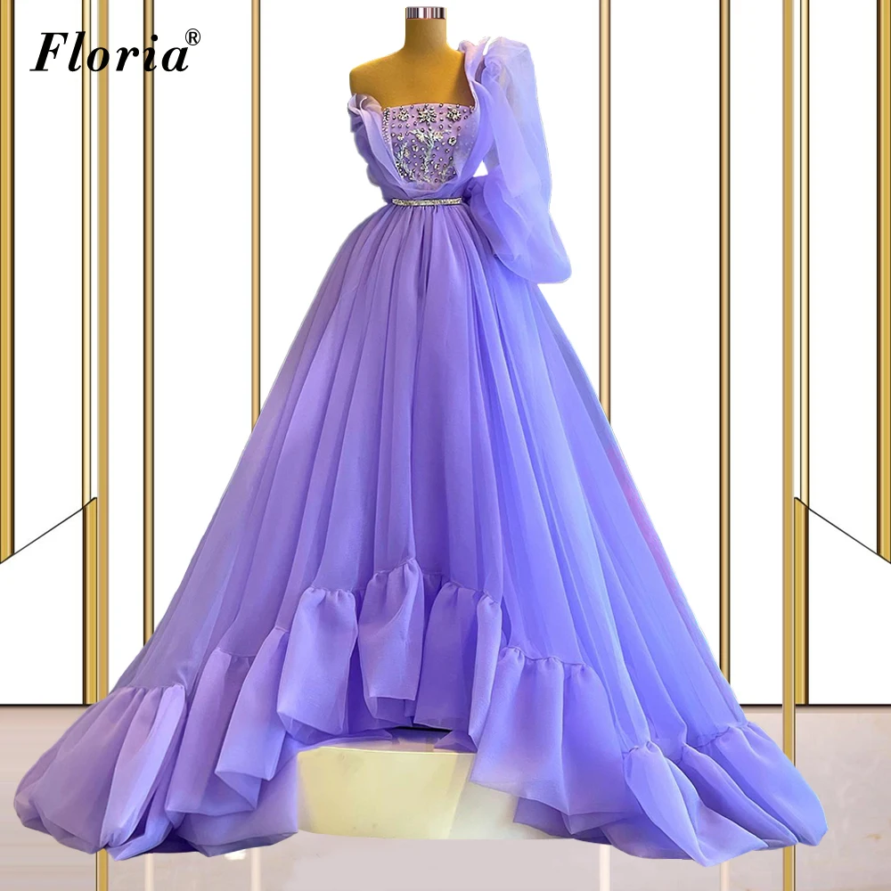 

Женское модельное платье с открытым плечом, фиолетовое платье знаменитости с высоким берцем и красной ковровой дорожкой, платья для наградной церемонии, 2022
