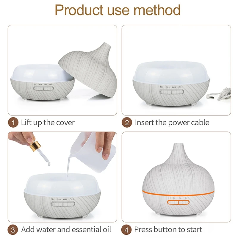 400 мл Ультразвуковой Электрический увлажнитель воздуха Арома масло диффузор