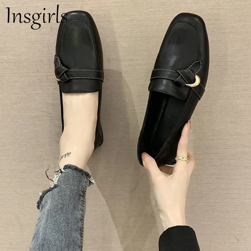 

Женские мокасины на плоской подошве, повседневные Лоферы без застежки, Офисная деловая обувь для вождения, большие размеры 35-40, 2021