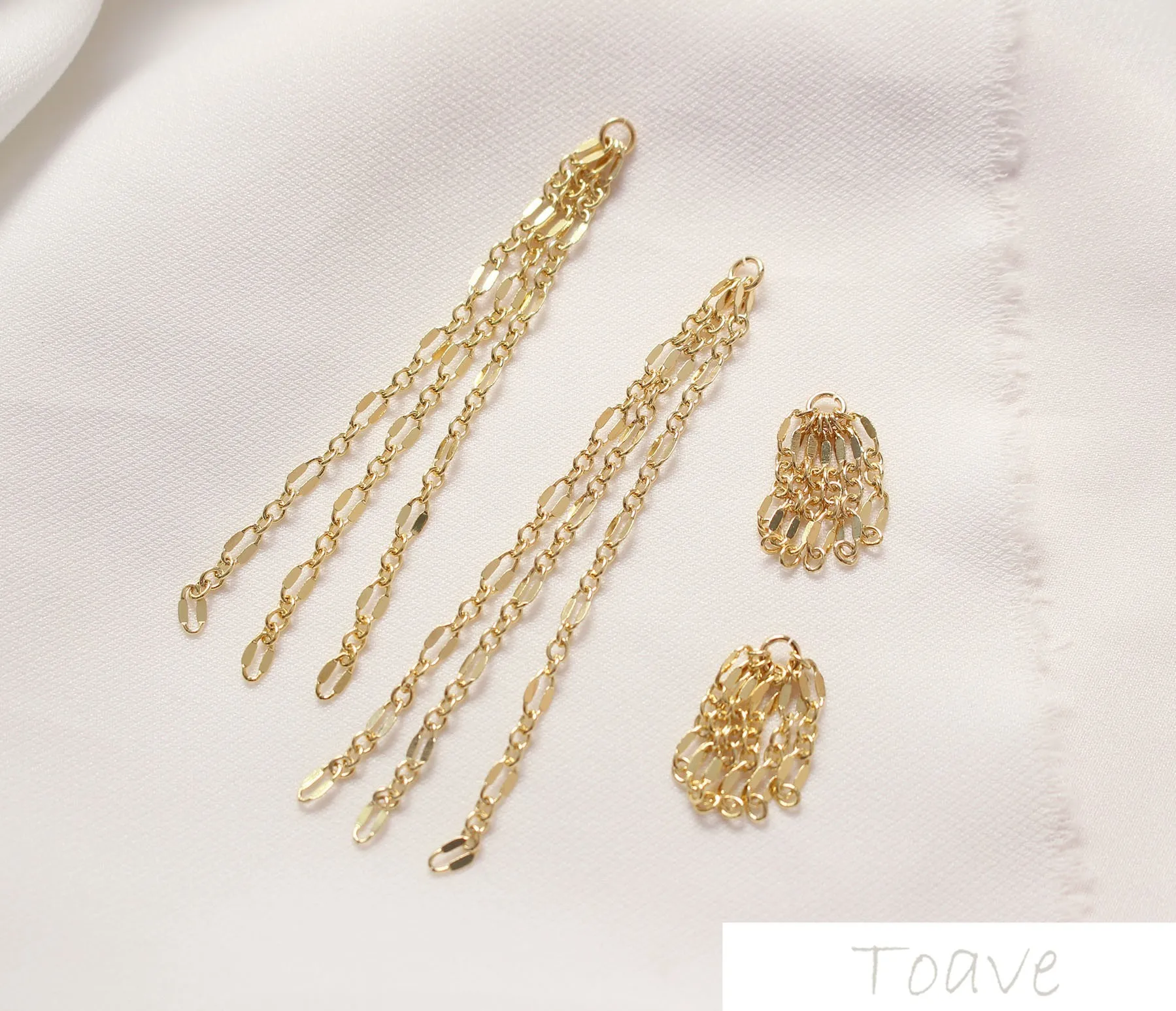 Baxter мигание цепь кисточкой покрытая медью 18K Настоящее золото ухо arteth материал