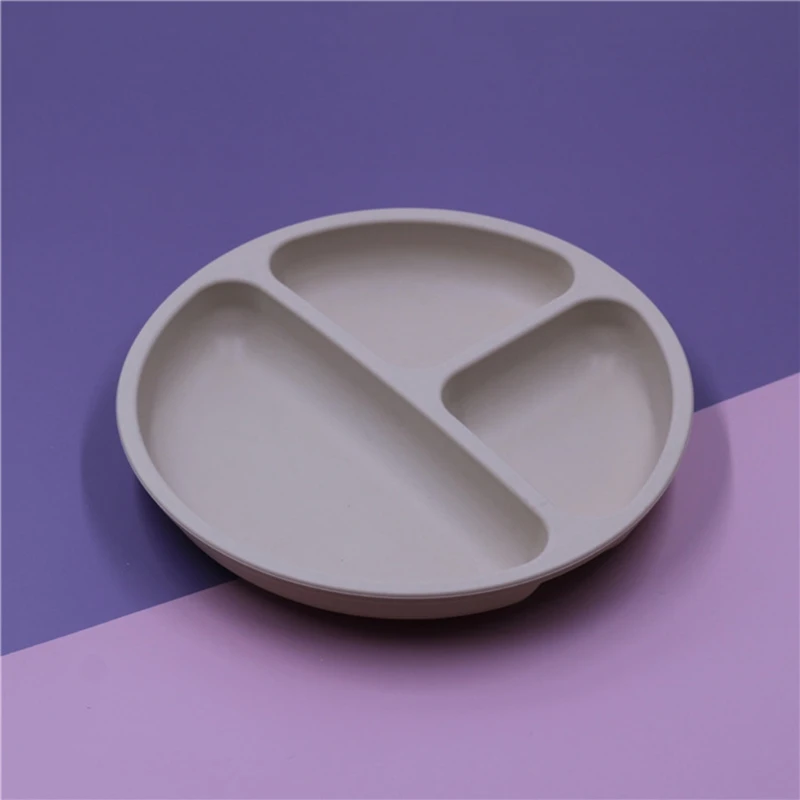 

4 Pcs/Set Baby Training Feeding Food Bowl Spoon Fork Bibs Set Anti Slip Silicone Suction Divided Plate Tray Utensil 23GD