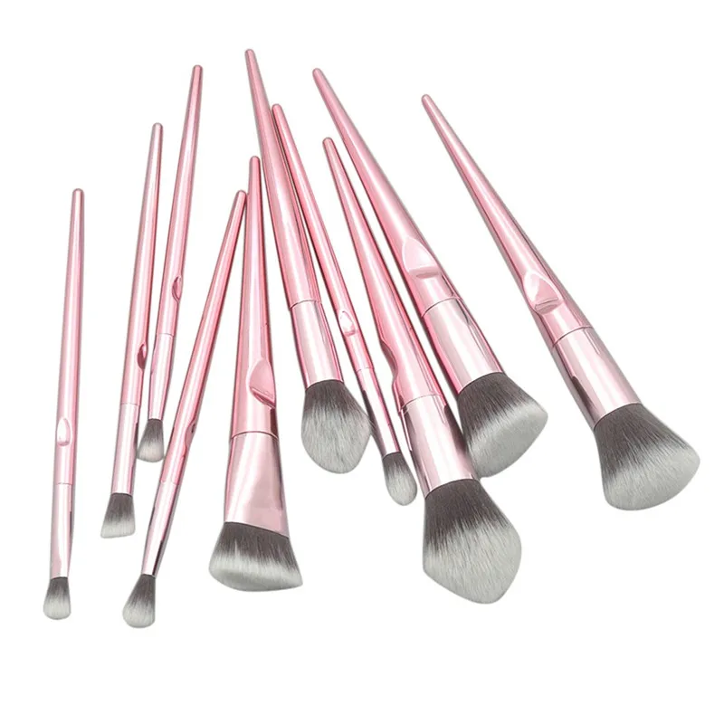 10 шт. Розовый Многофункциональный набор кистей для макияжа|Аппликатор теней век|
