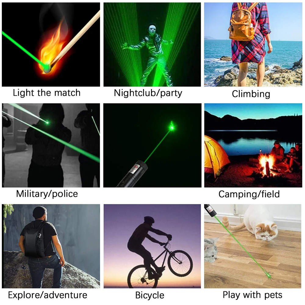 

301 532nm Green Laser Pointer Pen High Power Glare Outdoor Flashlight Professional Travel Indicator Hunting Laser Device