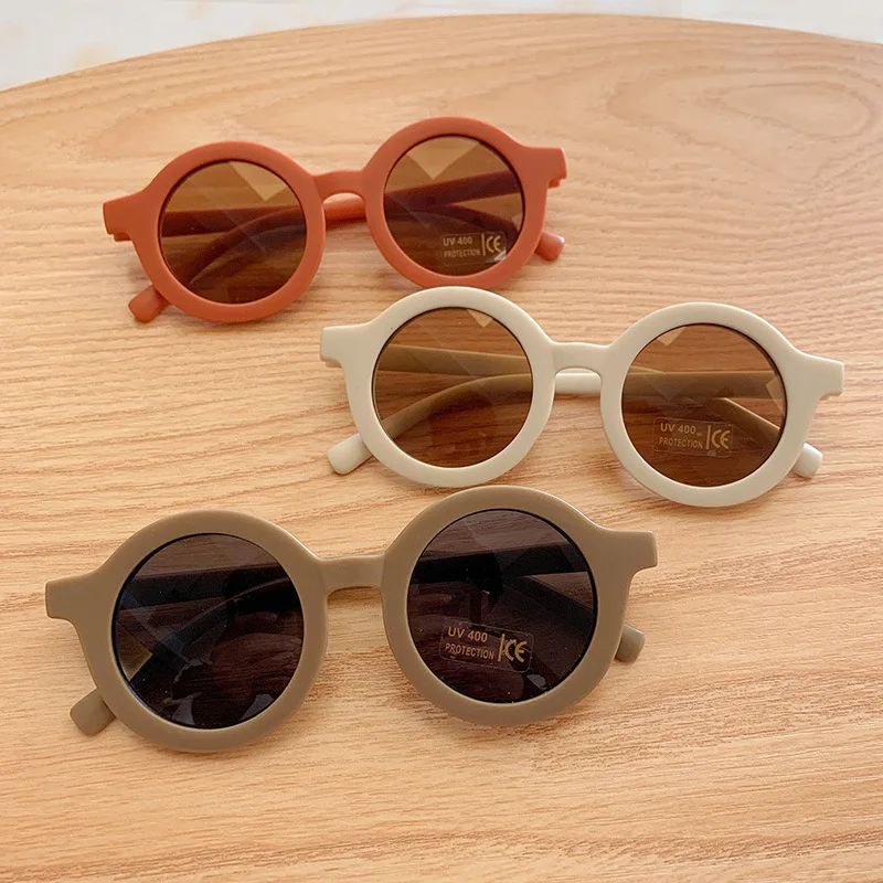 Солнцезащитные очки для мальчиков и девочек круглые винтажные с УФ-защитой |