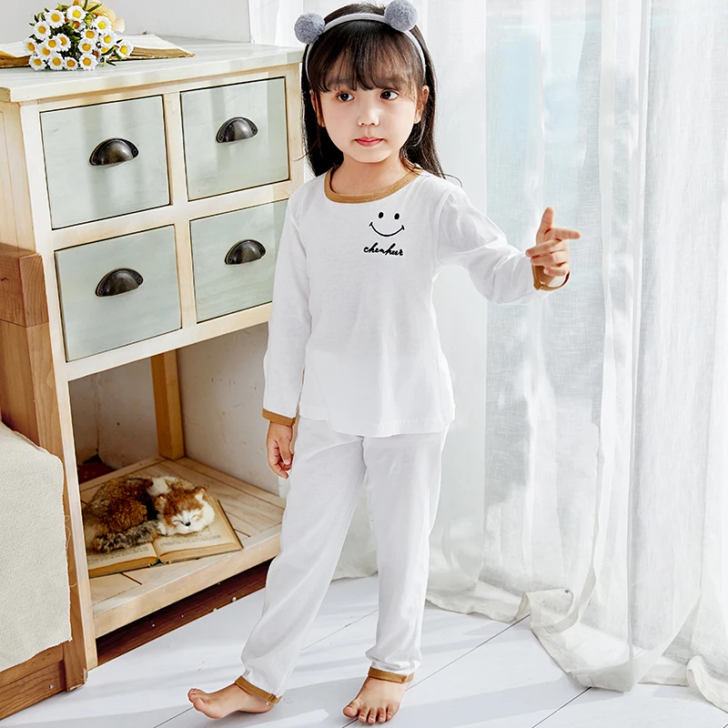 Простые детские Пижамы 2019 г. Осенняя одежда для сна мальчиков и девочек малышей