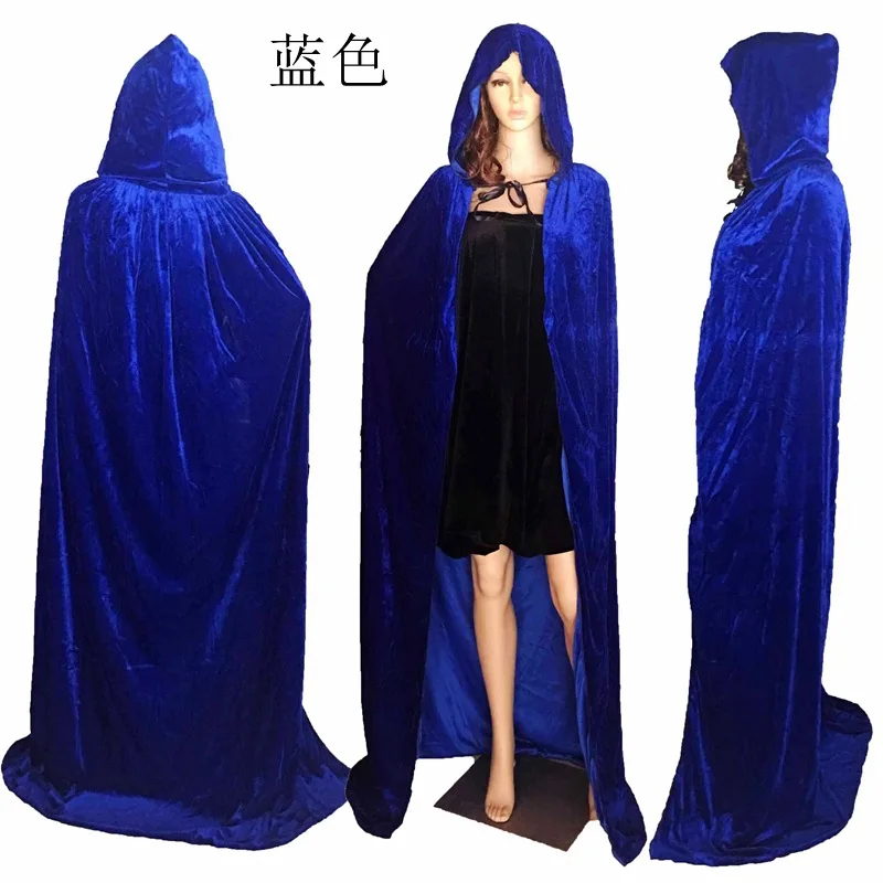 5 видов цветов женская и Мужская бархатная вампирская накидка с капюшоном плащ на