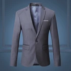 2021 мужской костюм куртки большой Размеры размеры S M L XL 5XL 6XL белого и синего цвета черный, серый, красный мужская модельная куртка деловой, банкетный мужской пиджак пальто
