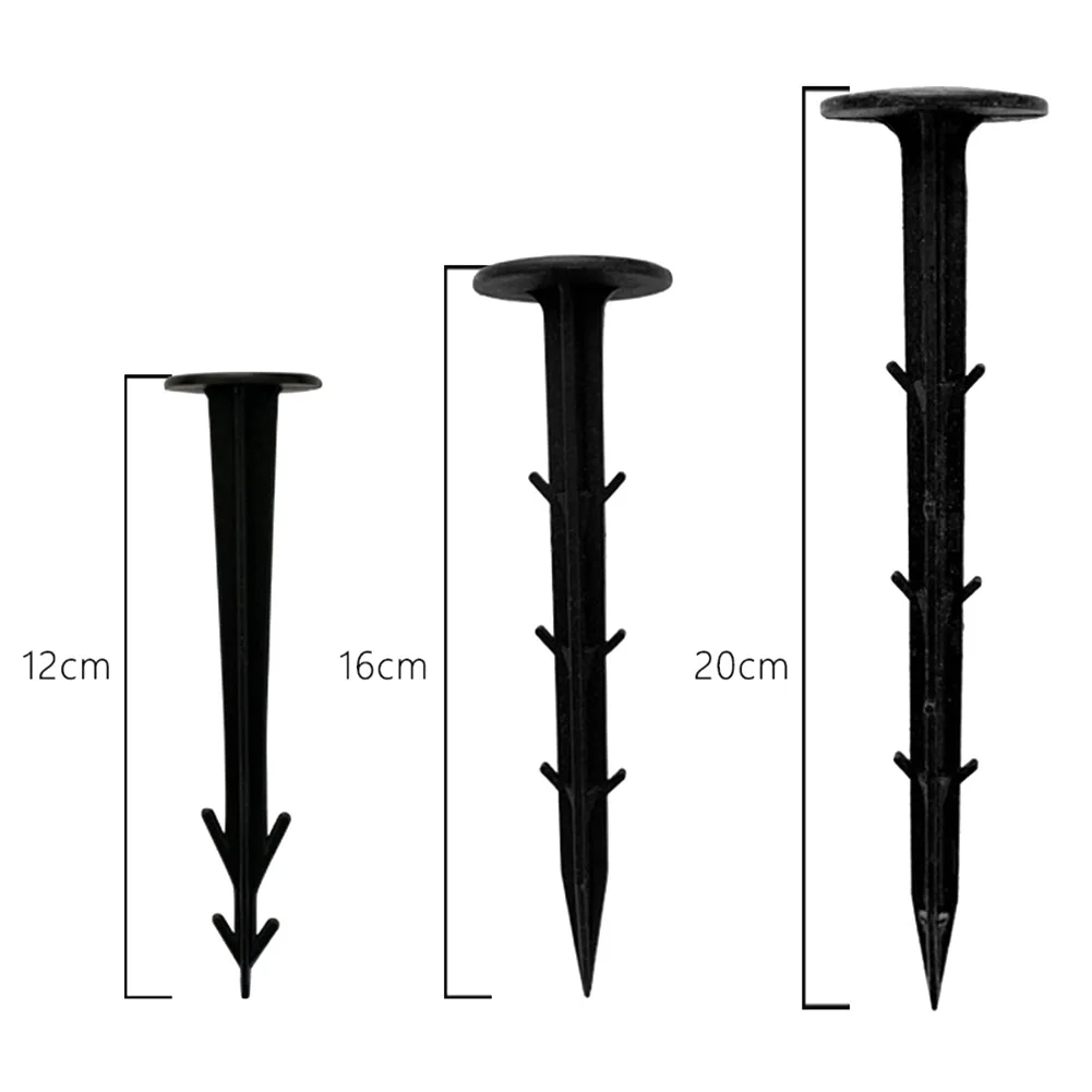 

50pcs Black Sunshade Net Tools Ground Nail Outdoor Garden Mulch Shading Film Fixed Reusable Pegs DIY Garden Pile Accessories
