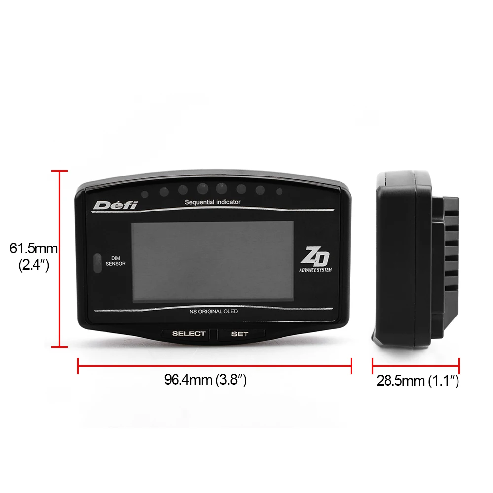 OBD2 Hud Дисплей Цифровой автомобиль 6 в 1 Тахометр Температура воды ODO часы поездки