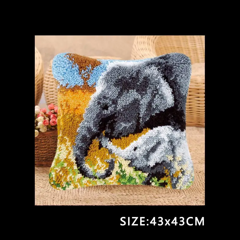 Набор для вышивки крестиком сделай сам подушка с животными защелкой 42 см | Дом и
