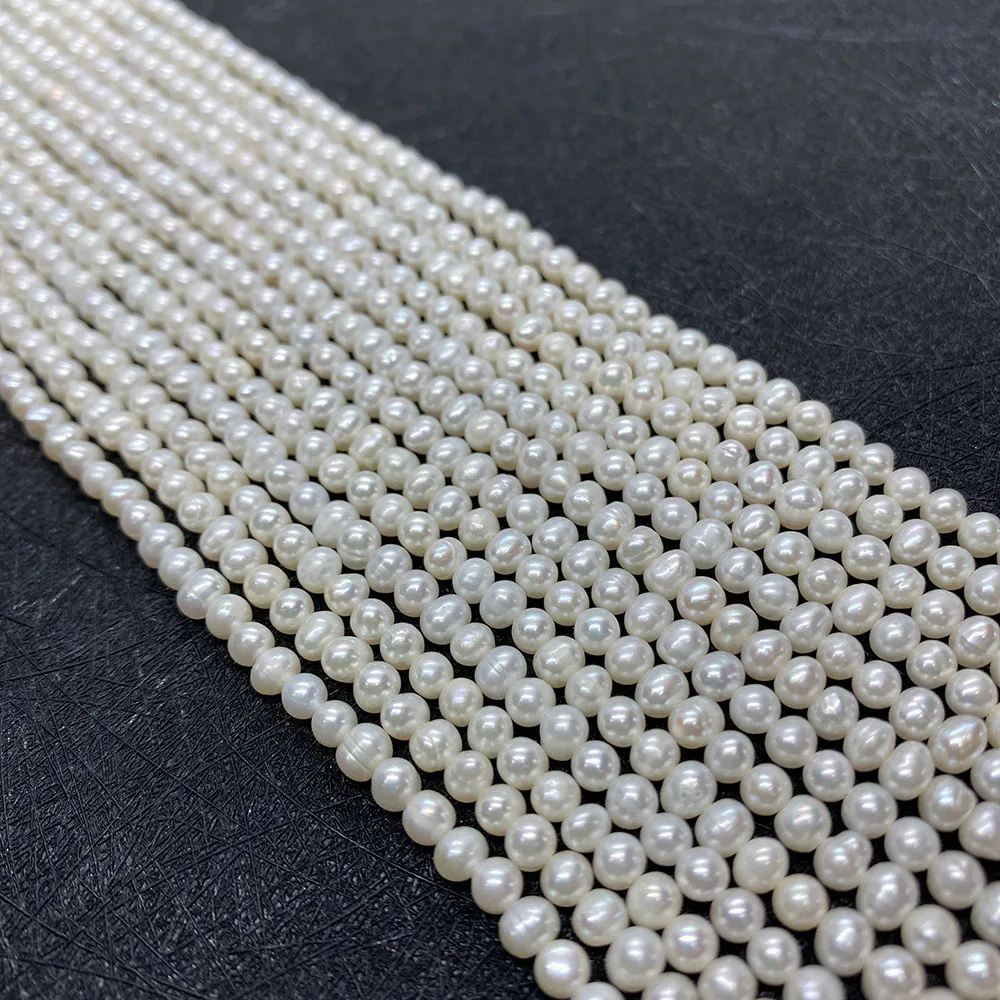 

Round Beads Natural Freshwater Pearls High Quality Beaded Pendants Necklaces Bracelets Earrings Jewelry Accessories Charm DIY