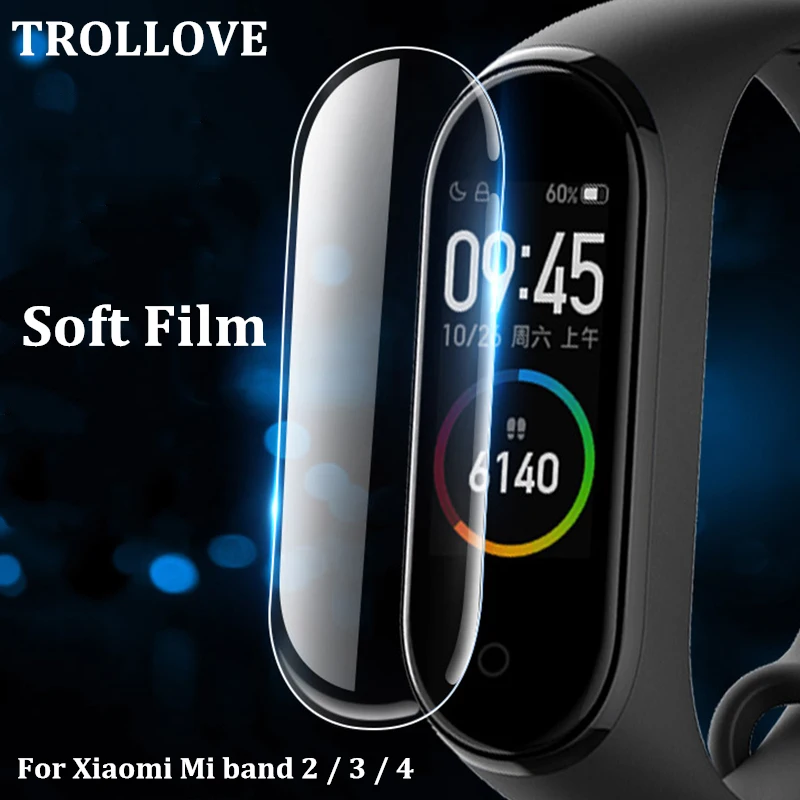 Защитная пленка для экрана Xiaomi Mi Band 5 4 3 Смарт браслет полное покрытие Защитные
