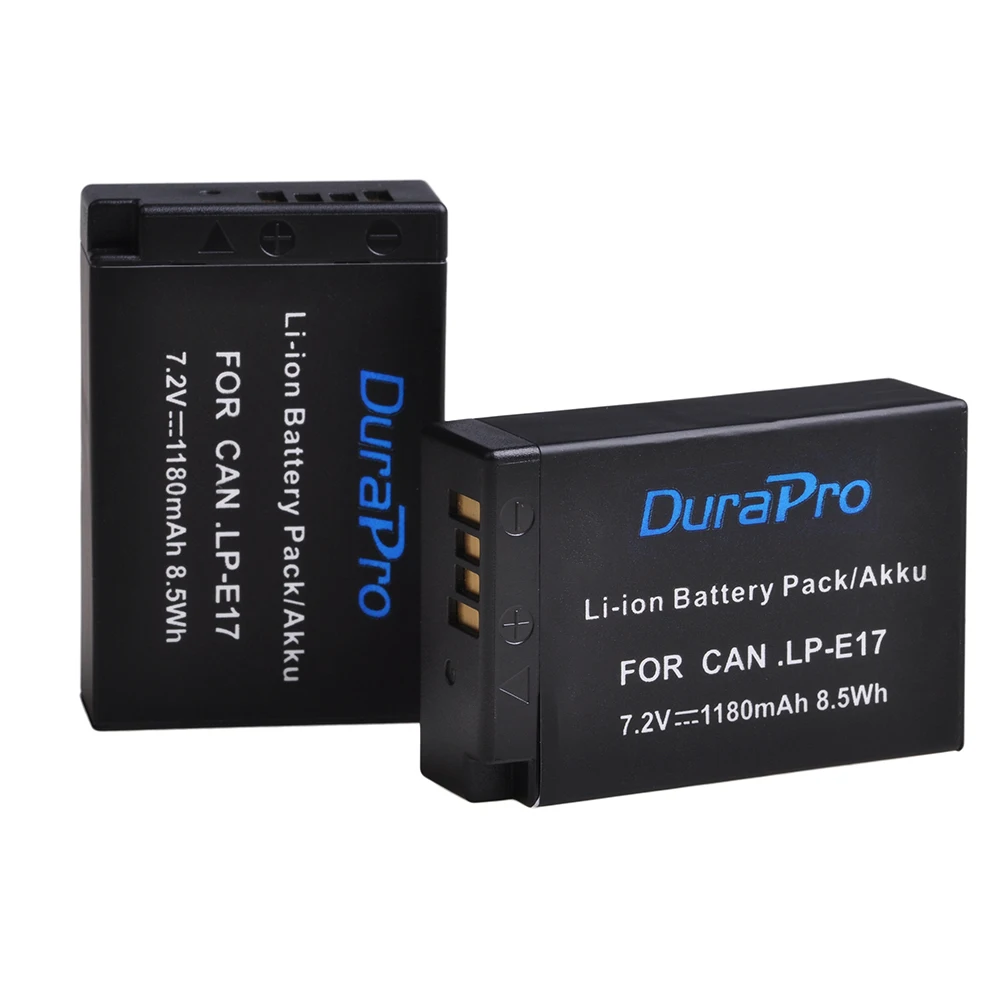 DuraPro 1180 мАч LP-E17 LP E17 батарея + светодиодный USB зарядное устройство с портом типа C