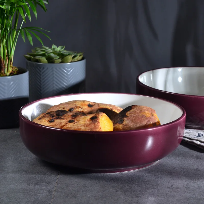 

8.5 Inch Japanese Style Ceramic Restaurant Big Soup Ramen Home Cooking Student Instant Noodle Bowl
