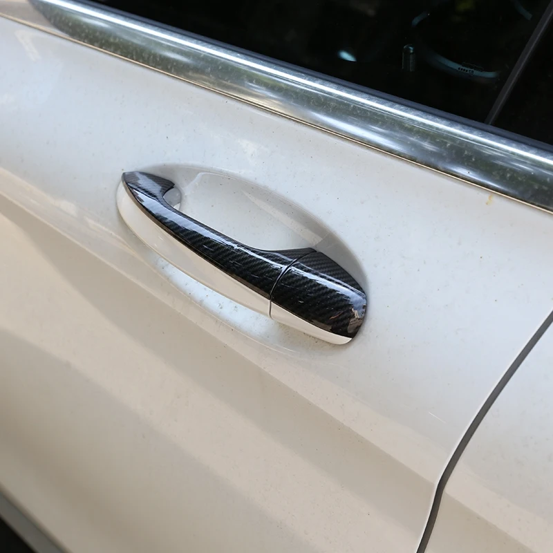 Наклейка на дверную ручку из АБС углеволокна для Mercedes Benz C Class W205 GLC X253 E W213