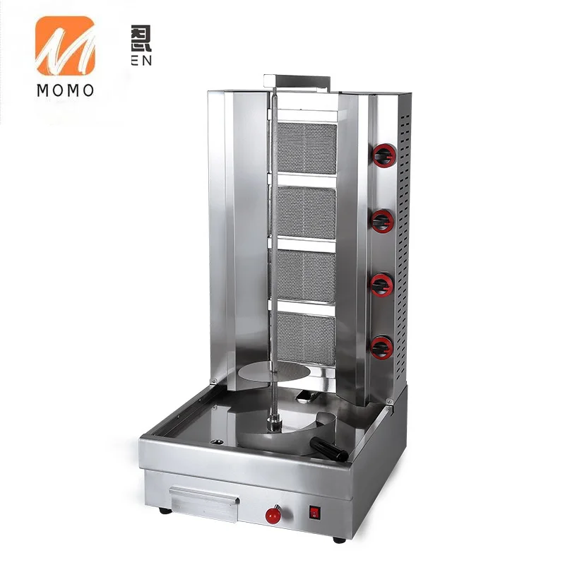 

4 Burners Tabletop Meat Product Making Machine Churrasco Turkey Doner Kebab Making Gas Chicken Machine for Sale