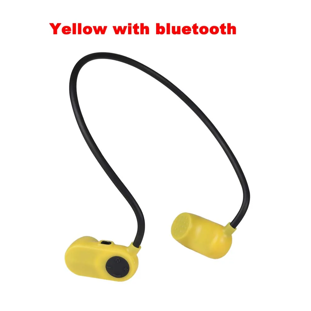 Yellow-bluetooth JINSERTA Bluetooth костная проводимость 8 г 16 г 32 г HIFI MP3 плеер IPX8 водонепроницаемый плавательный Спорт на открытом воздухе наушники USB MP3 музыка - Цвет: Yellow-bluetooth