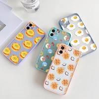 cute donuts fried eggs candy phone case for iphone xs max x xr 11 12 13 pro max 7 8 plus se 2020 hard matte shockproof cover