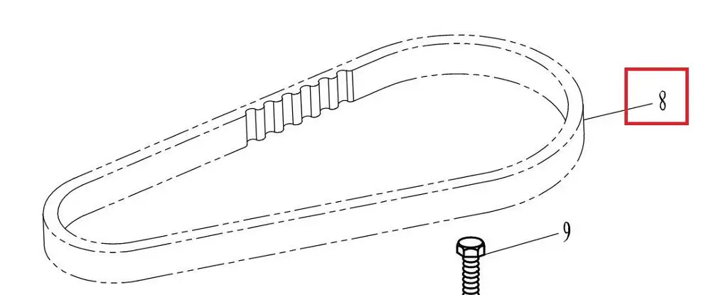 Лодочный мотор 6AH-46241-00-00 18-15136 зубчатый ремень для Yamaha 4-тактный F20 F15 подвесной