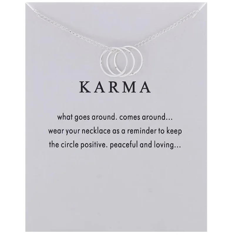

Simple Three Circles Pendant Necklace Fashion Women Choker Necklace Party Valentines Wedding Souvenir Christmas Gift Custom Card