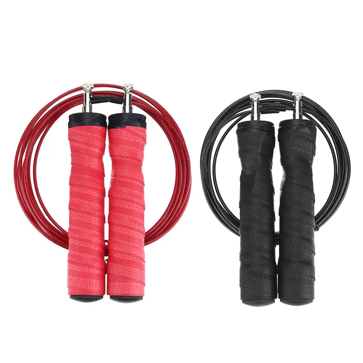 

Jump Rope Skip Speed & Weighted Jump Ropes with Extra Speed Cable Ball Bearings Anti-Slip Handle for Double Unders