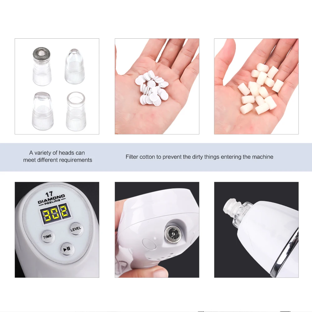 Устройство для ухода за кожей лица с 6 наконечниками аппарат алмазного удаления