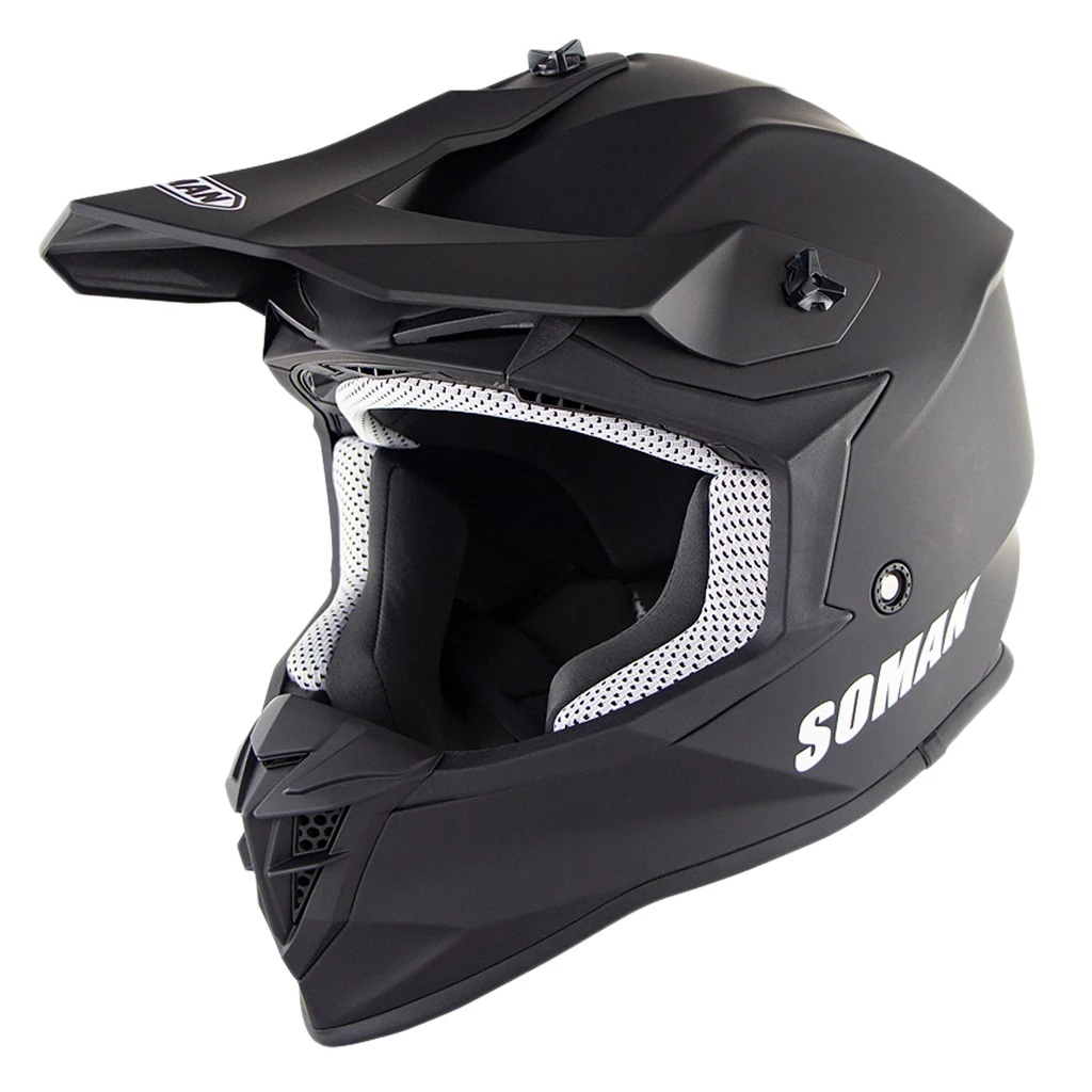 

1 Piece Motocross Full Face SM633 Motorcycle Helmets Cross Country Dirt Bike Helmet Black
