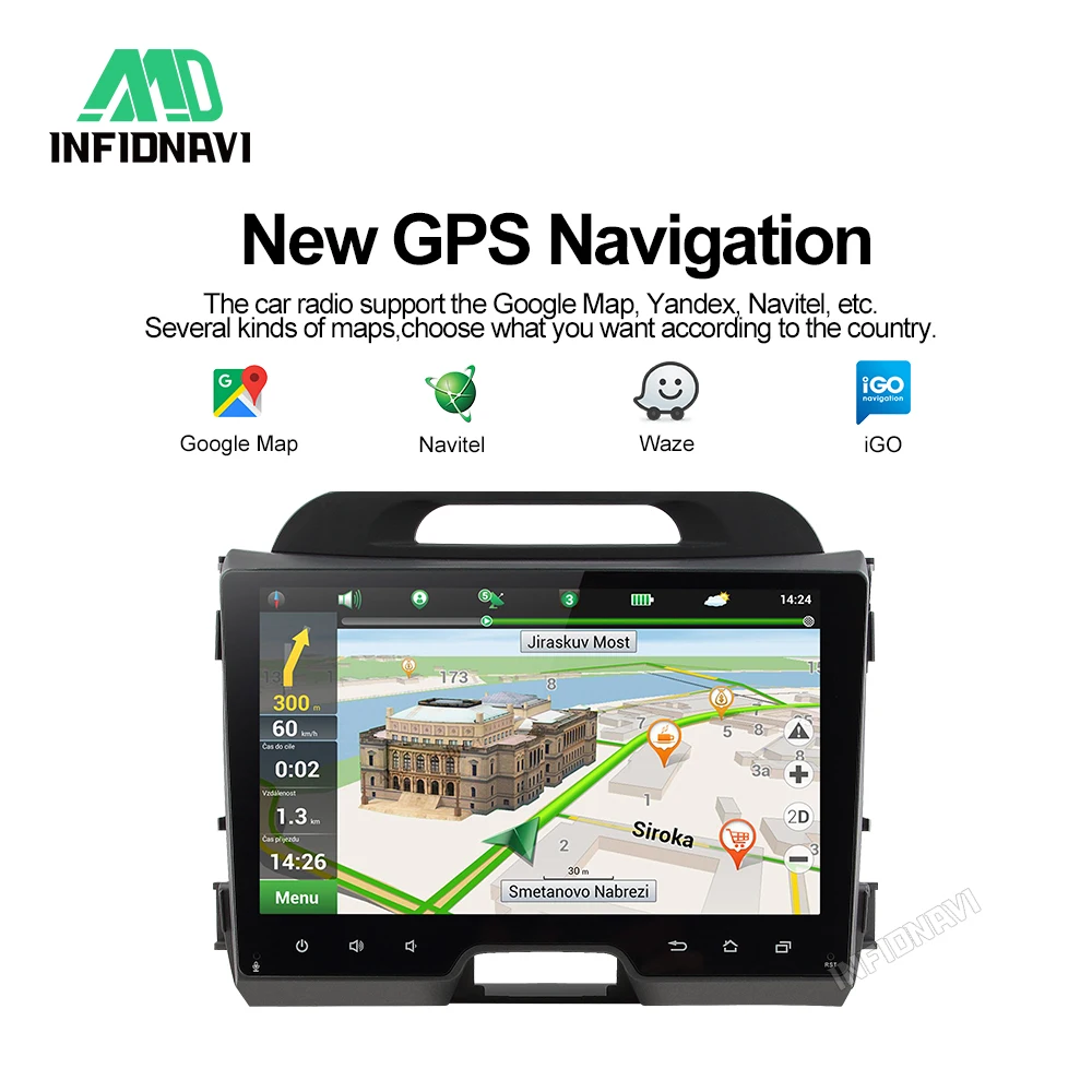 Infidnavi ips android 9,0 автомобильный dvd для KIA sportage 2010- gps навигация автомобильный Радио Видео Стерео мультимедийный плеер