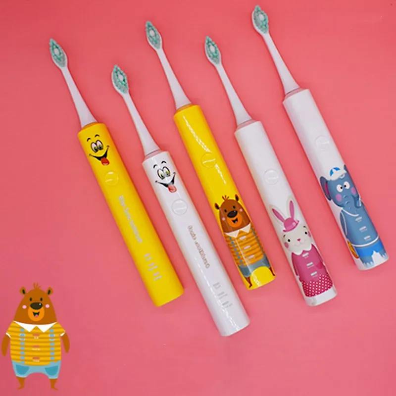 Детская электрическая зубная щетка водонепроницаемая звуковая вибратор для