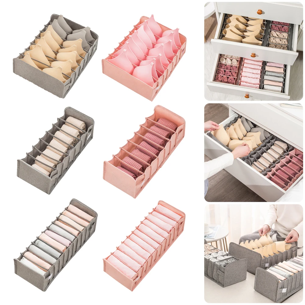 

Underwear Bra Organizer Folding Storage Box Drawer Closet Organizer Divider Boxes for Underwear Scarves Socks Bra