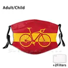 Маска для велосипедистов испанская, испанская, Мадридская, Севильская, профессиональная, флаг на велосипед, для гравийного велосипеда, любители велосипедов