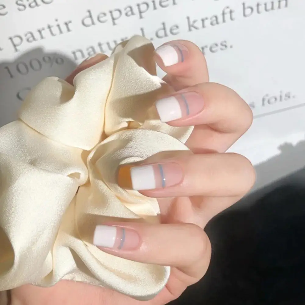 

50% Hot Sale 24Pcs/Set Nail Patch Detachable Exquisite PVC Fake Nail Sticker for Women