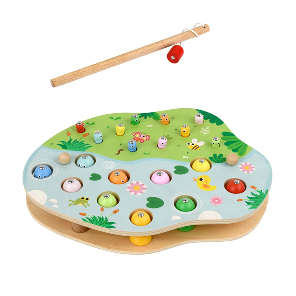 

1 Set Cognitive Educational Interesting Fishing Game Wooden
