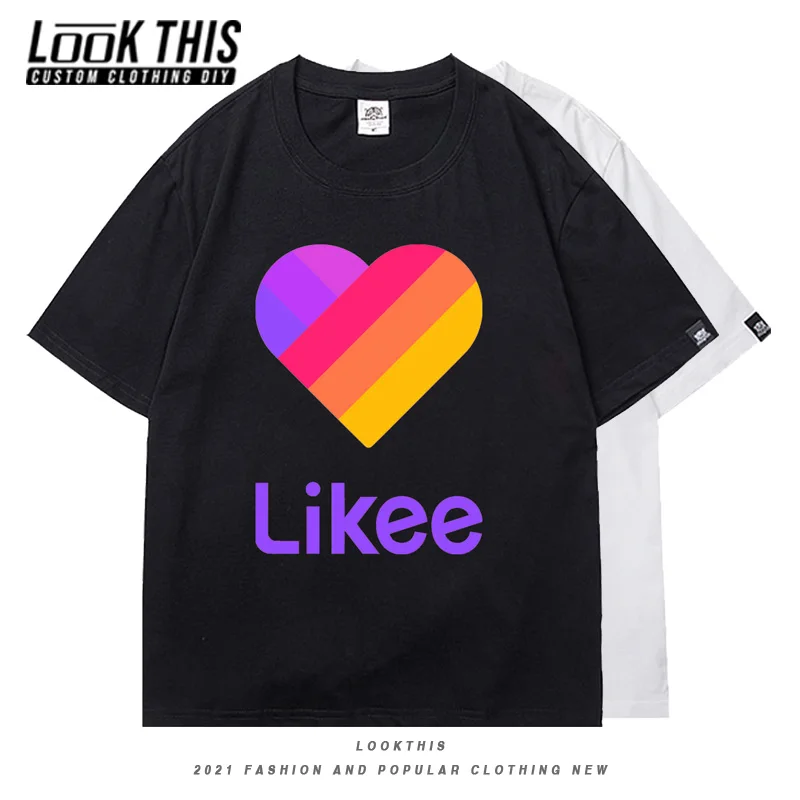 

Hot App Likee Women's T-shirt Summer 2021 Kawaii Girls Tshirt Tee Funny Short Sleeve Tops Street Vintage Female White Tees