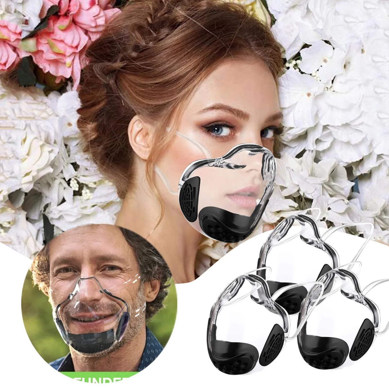 

Mascarilla Transparent Mask For Face Women Men Masks A Radical Alternatives Transparent Shield Respirator Mouth Caps Washable