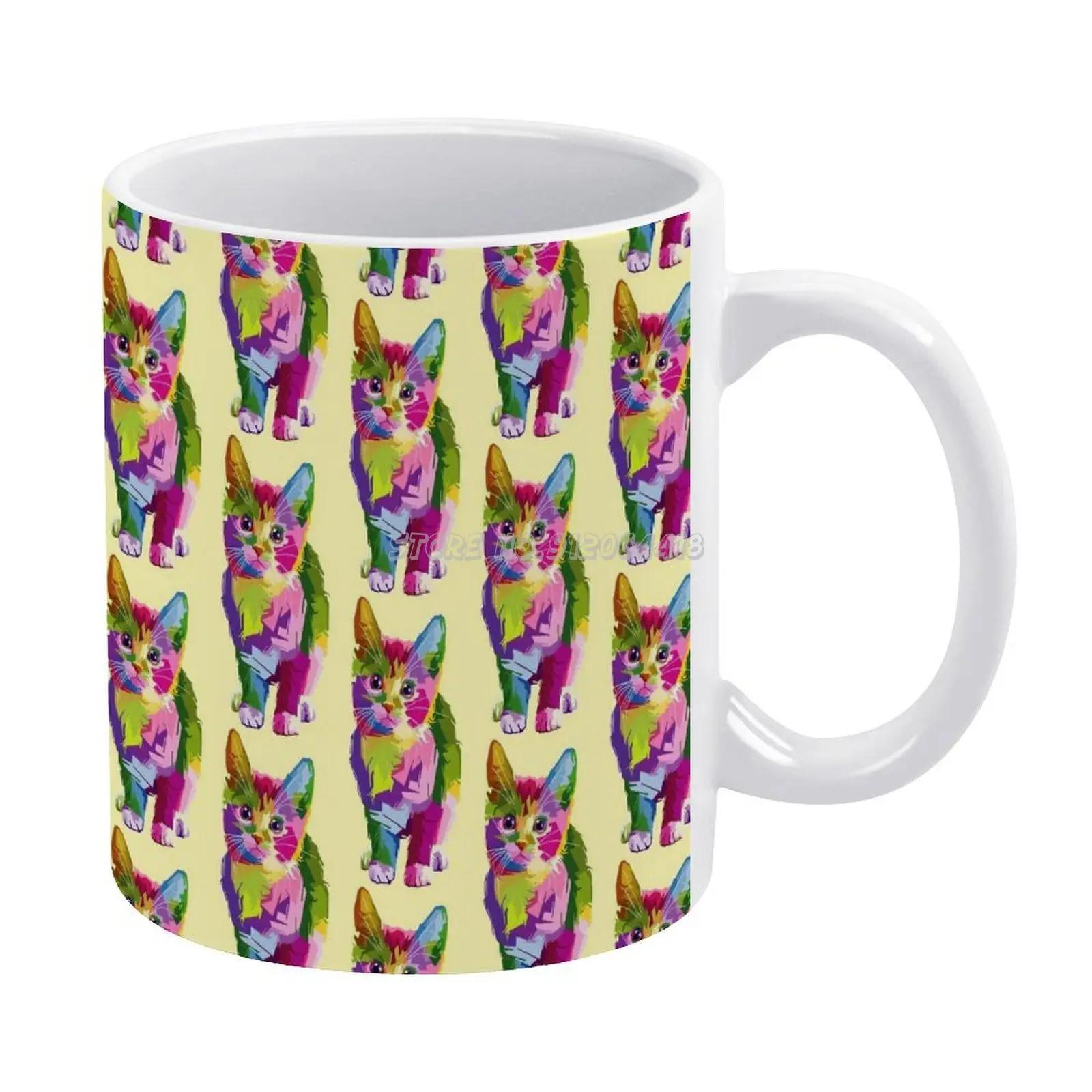 Красивая кошечка! Кофейные кружки для друзей фарфоровая кружка пива чайная