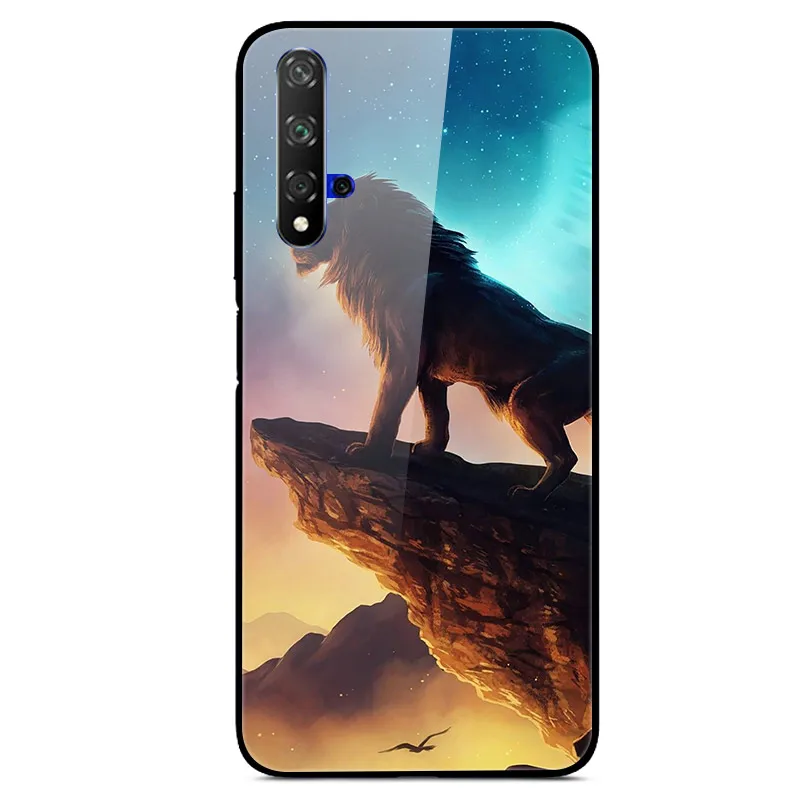 36 Закаленное стекло Чехол для Huawei Honor 20 Case Жесткий ПК Красочный чехол для Huawei Honor 20 Pro 20S Бампер чехол на телефона хонор20 20про - Цвет: 36