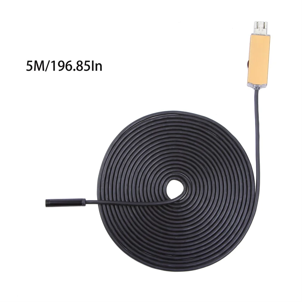 

5.5mm 2IN1 OTG&Micro USB Inspection Borescope Camera 6 LED Lights Adjustable Brightness 2M 5M Built In Camera Button 640*480