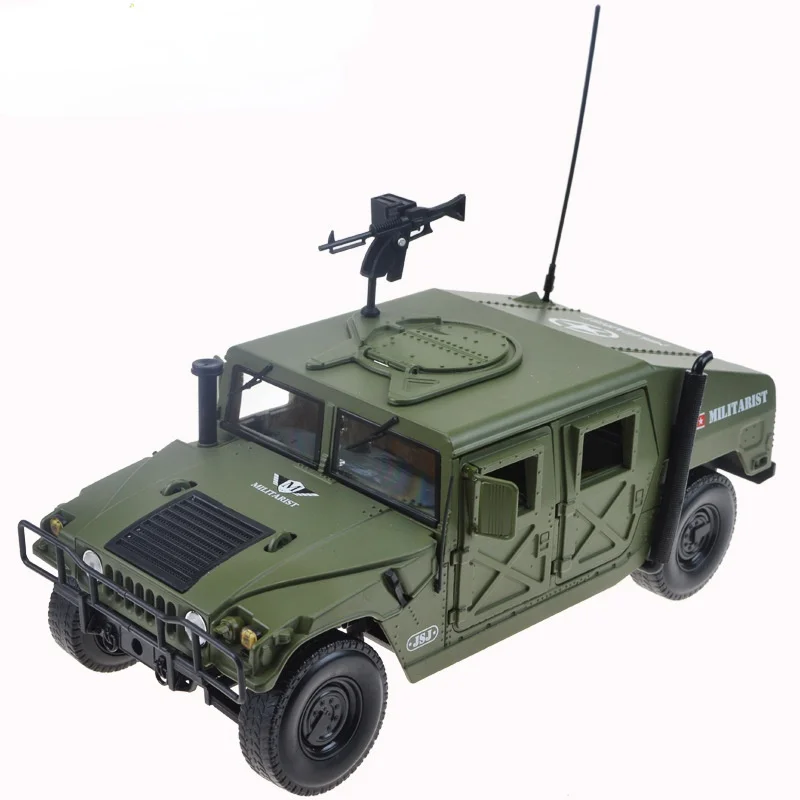 

Diecast 1/18 Model Toy Car For Hummer Tactical Vehicle Military Armored Car Alloy Model With 5 Doors Opened Hobby Collection Toy