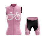 2021 mallot ciclismo mujer verano sin mangas Быстросохнущий велосипедный жилет mtb одежда розовая Женская безрукавка велосипедный комплект