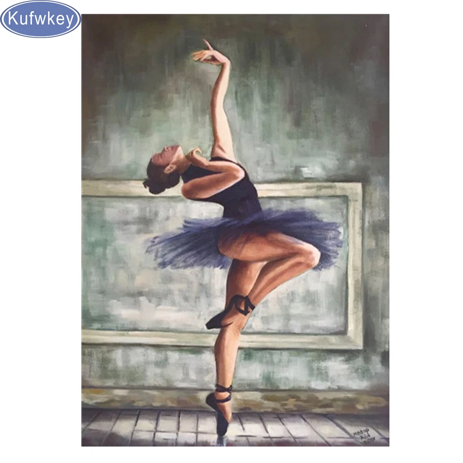 

2019 New DIY Diamond Painting Ballet girl,mosaic rhinestones painting Diamond Embroidery Cross Stitch Needlework Home Decorative