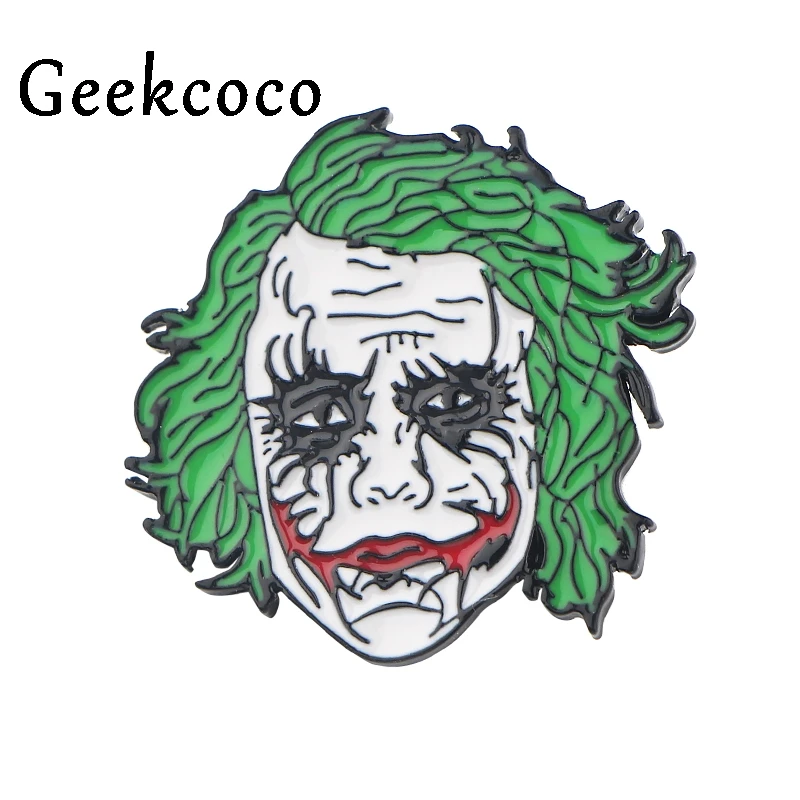 Жокер Клоун фильм ужасов цинковый сплав галстук булавки значки para рубашка сумка